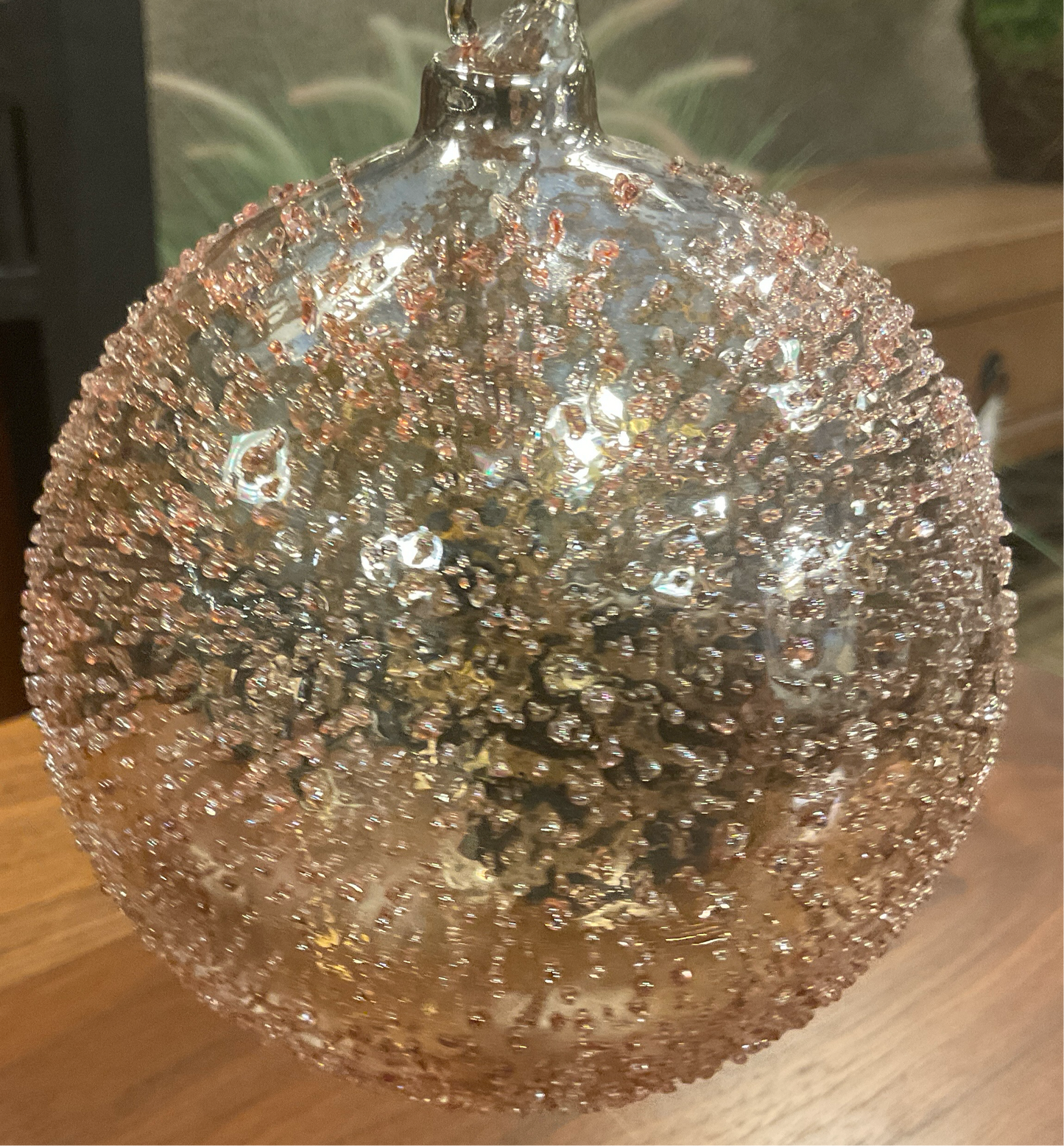 Pink Glass Ornament