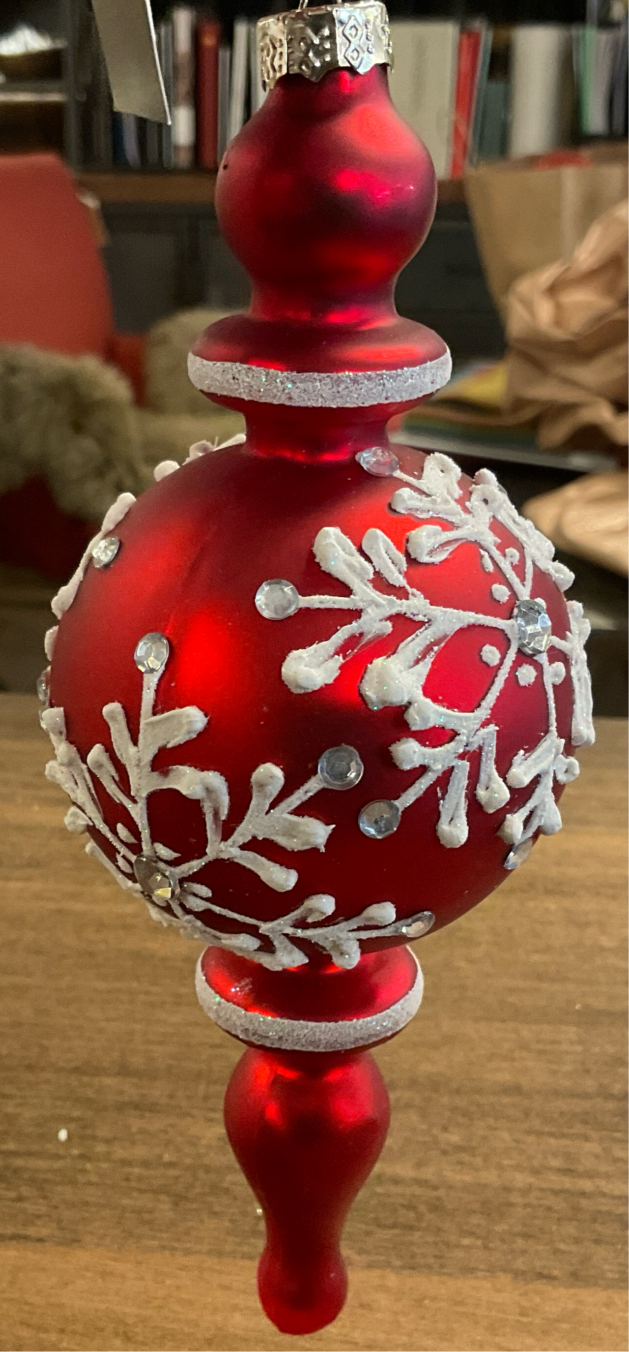 Red/White Snowflake Ornament