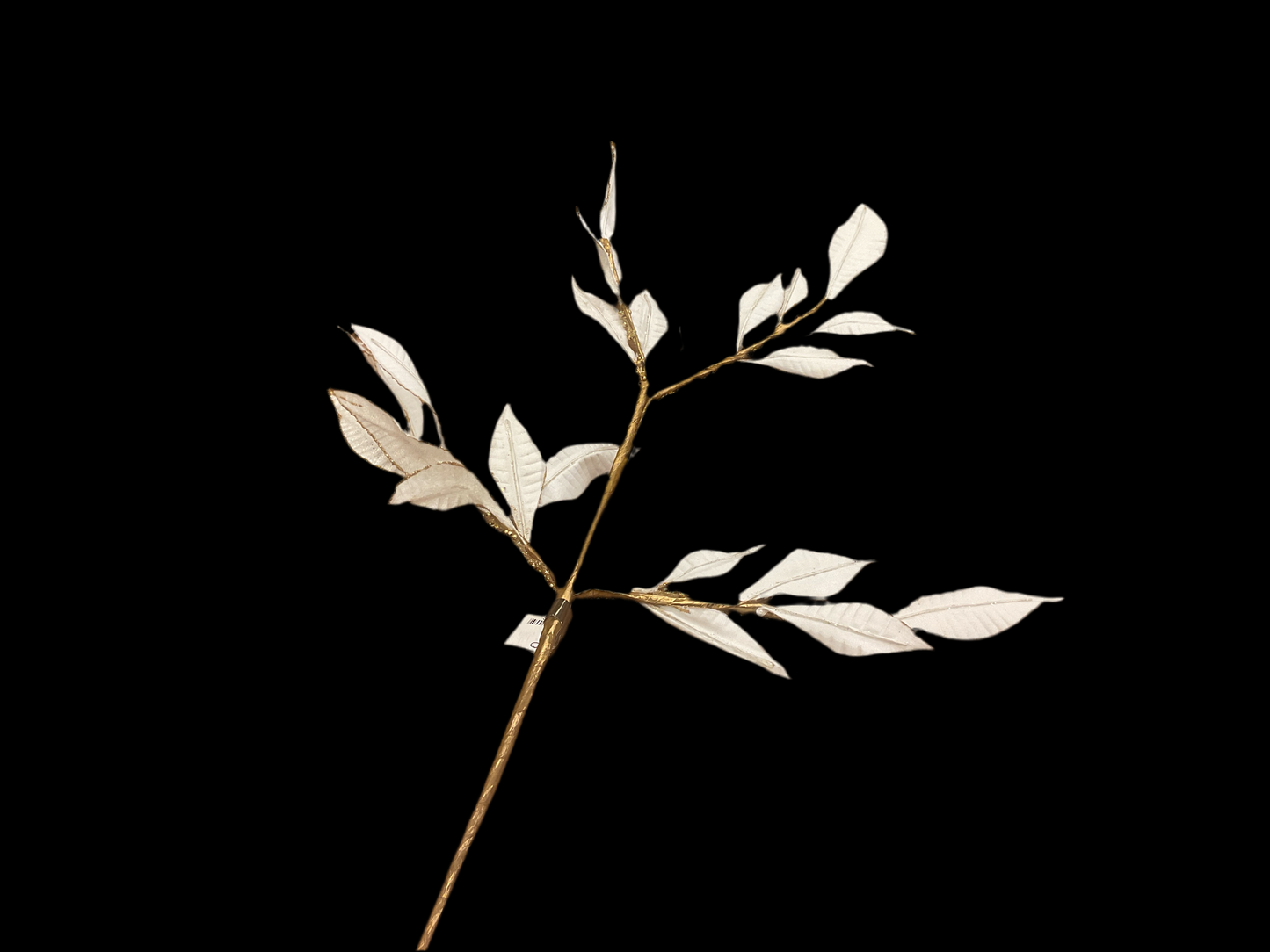 White/Gold Poinsetta Stem