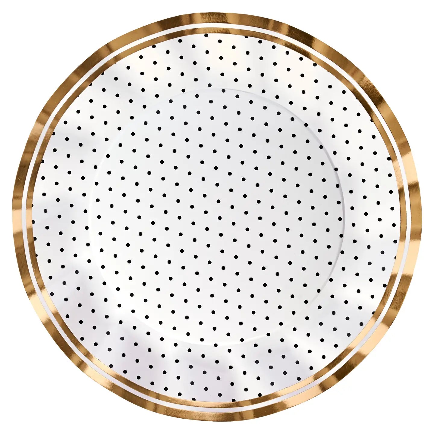 Blanc & Noir Wavy Paper Dinner Plate/8pk