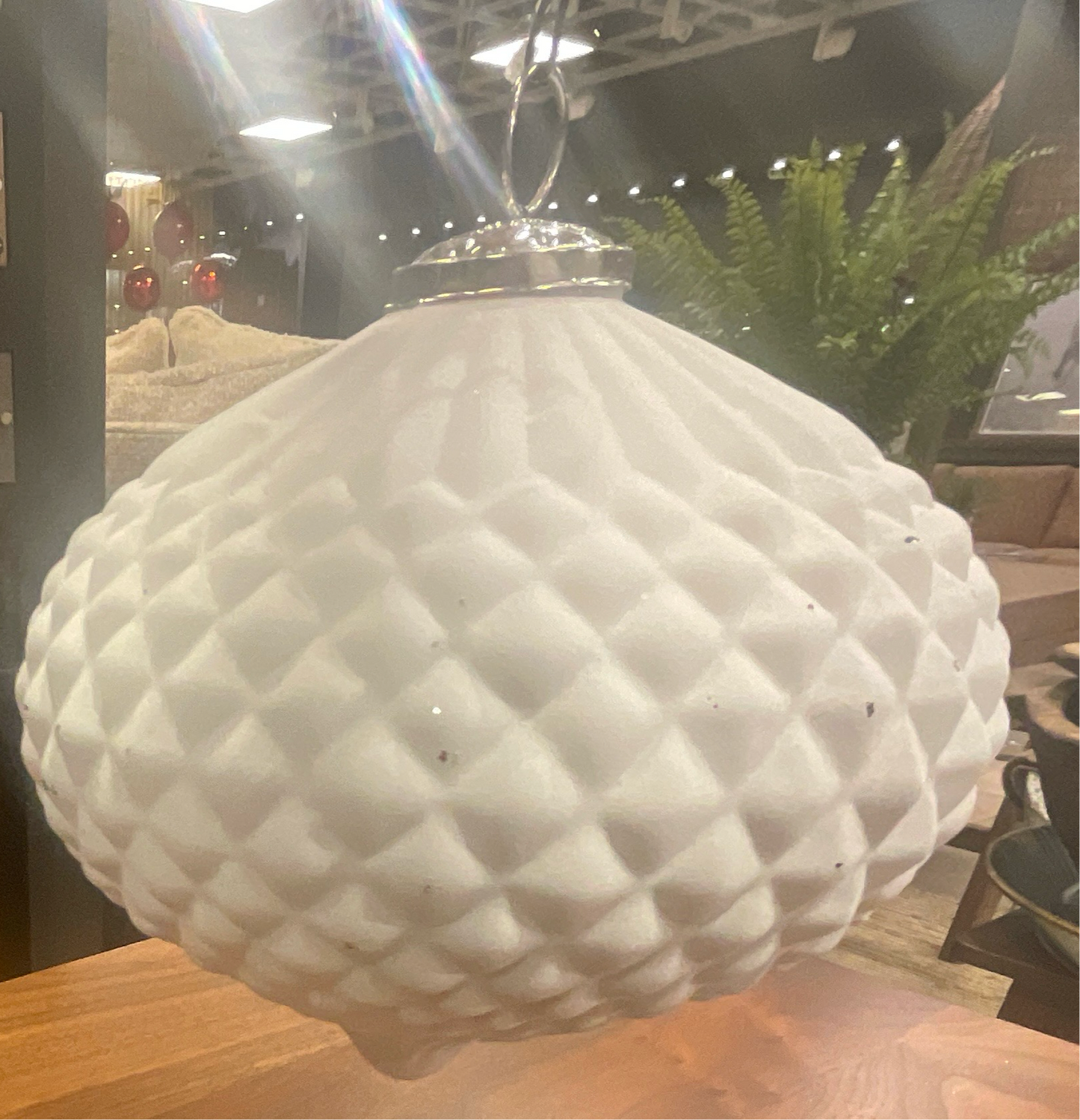 Large White Onion Ornament