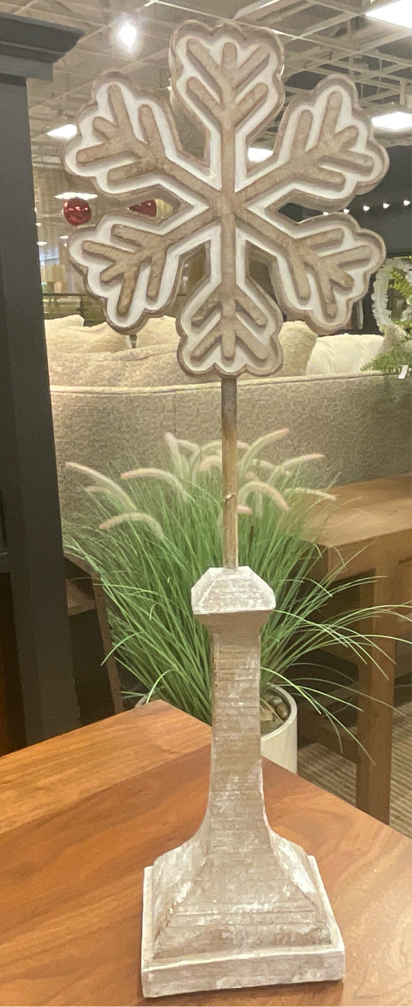 Wood Snowflake Lg.