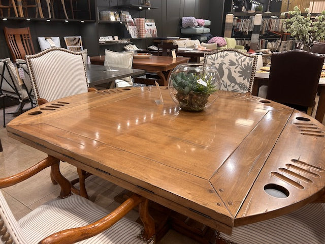 Square to Round Game Table