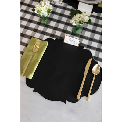 Die Cut Black French Frame Placemat- 12 sheets