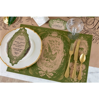 Moss Fable Toile Placemat- Pad of 24