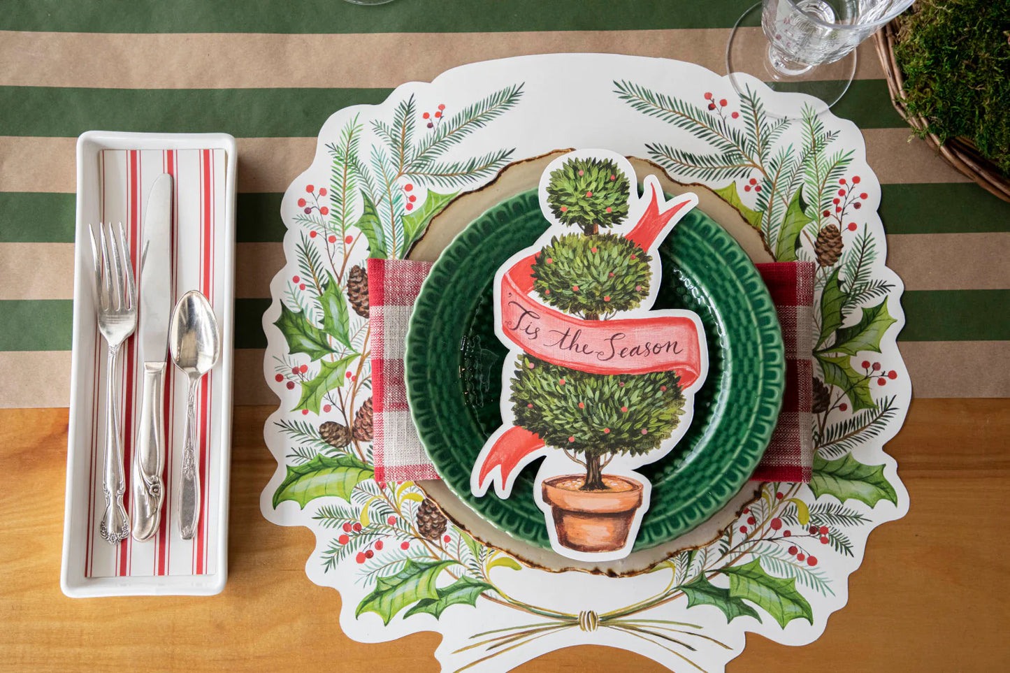 Die Cut Christmas Sprigs Placemat - 12 Sheets
