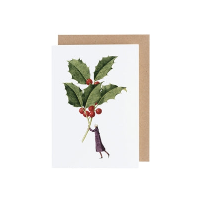 Holly Greeting Card