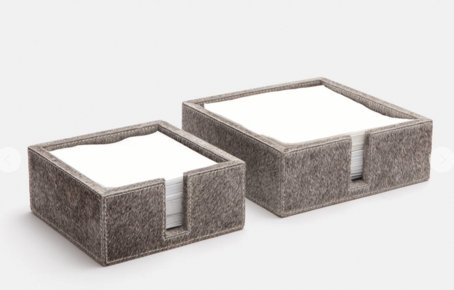 Hair on Hide Grey Cocktail Napkin Holder