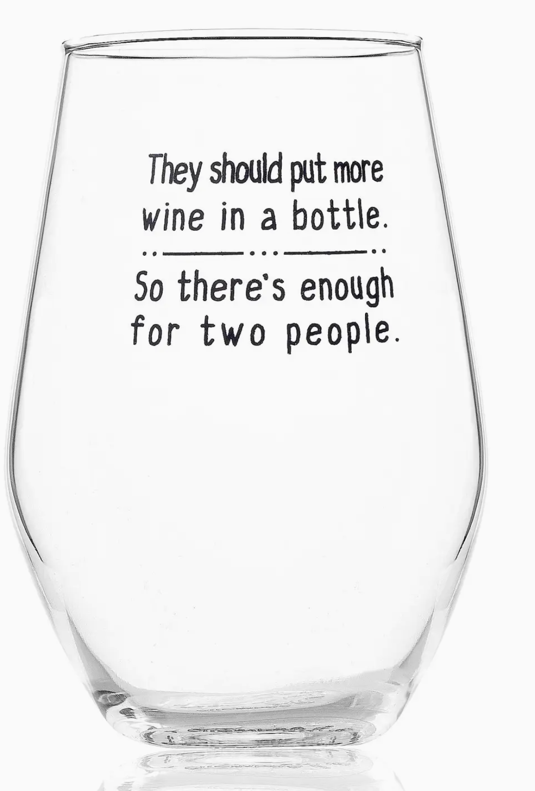 More Wine in the Bottle Wine Glass