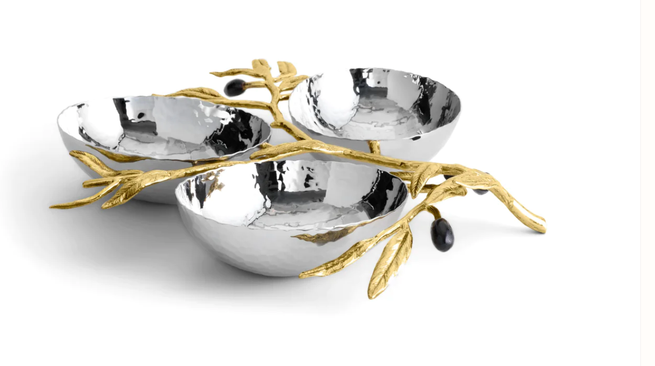 Olive Branch 3 Compartment Dish