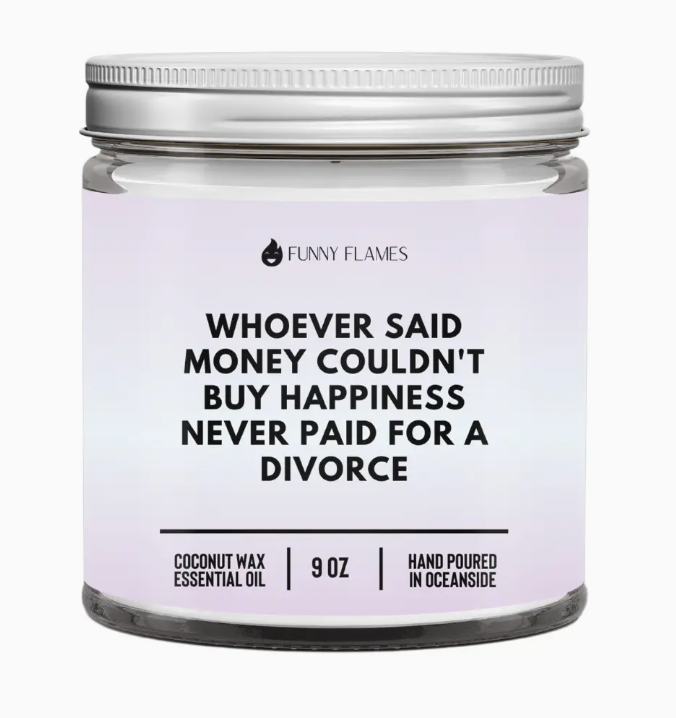Money & Happiness Is Lit 9 oz Candle