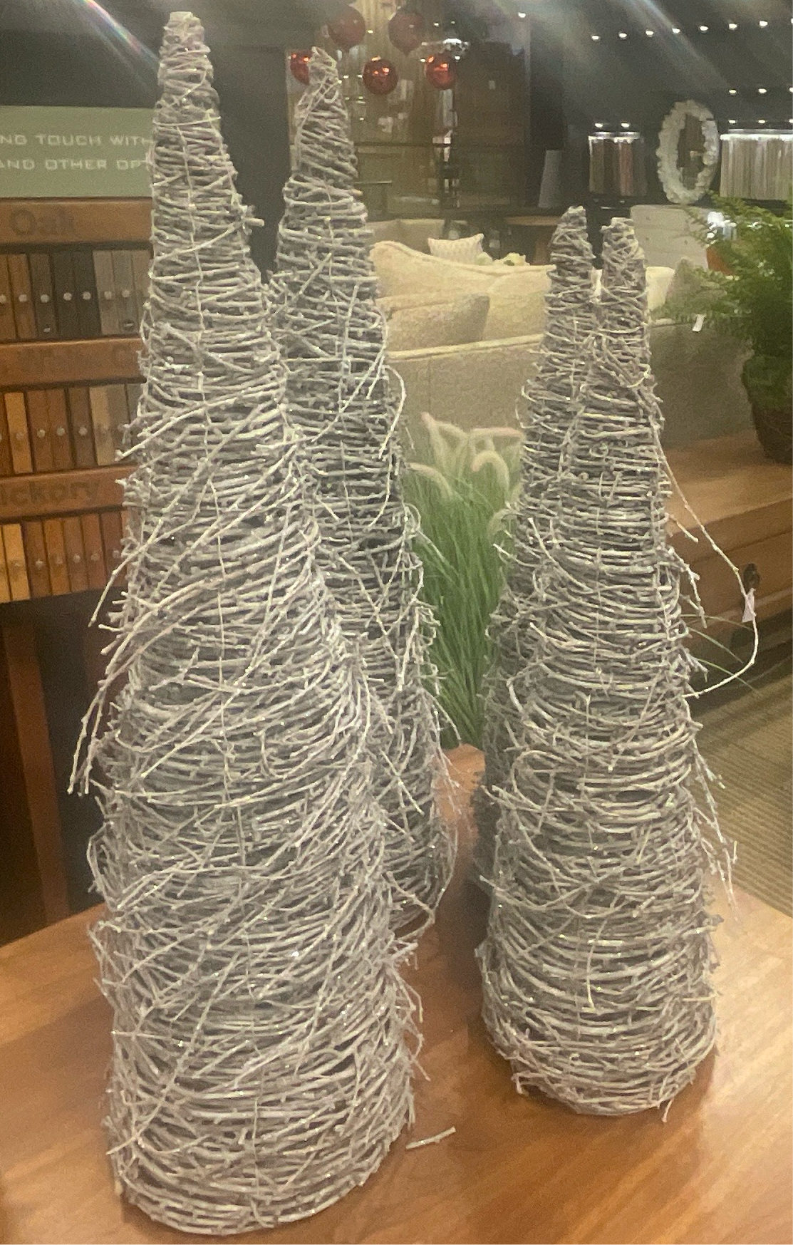 Grey Glitter Twig Tree
