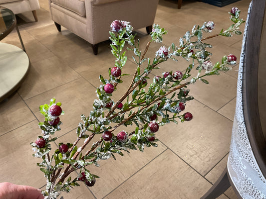 Red Glitter Berry Stem
