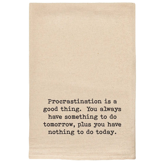 Procrastination Tea Towel