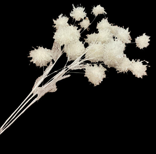 White Irridescent Ball Stem