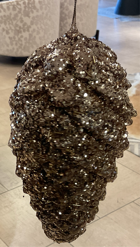 9” Gold Pinecone