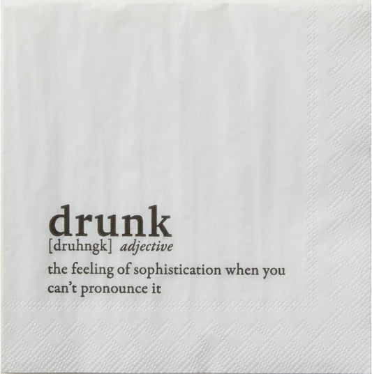 Beverage Napkin- Drunk