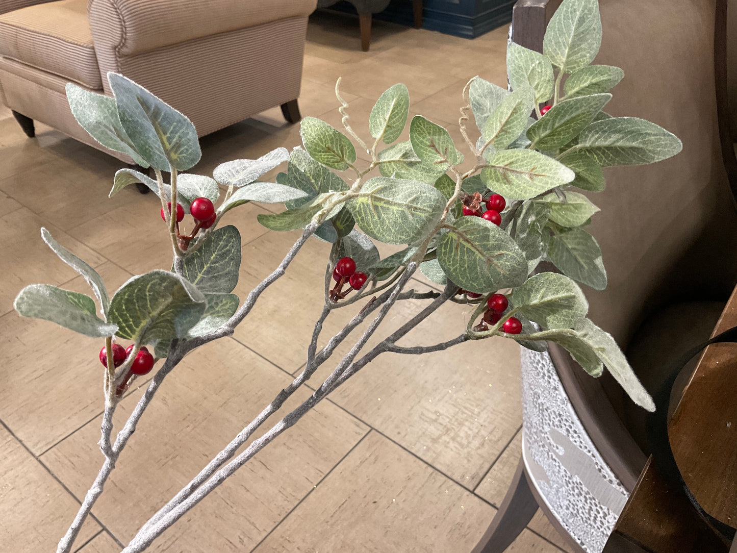Green Stem with red berries