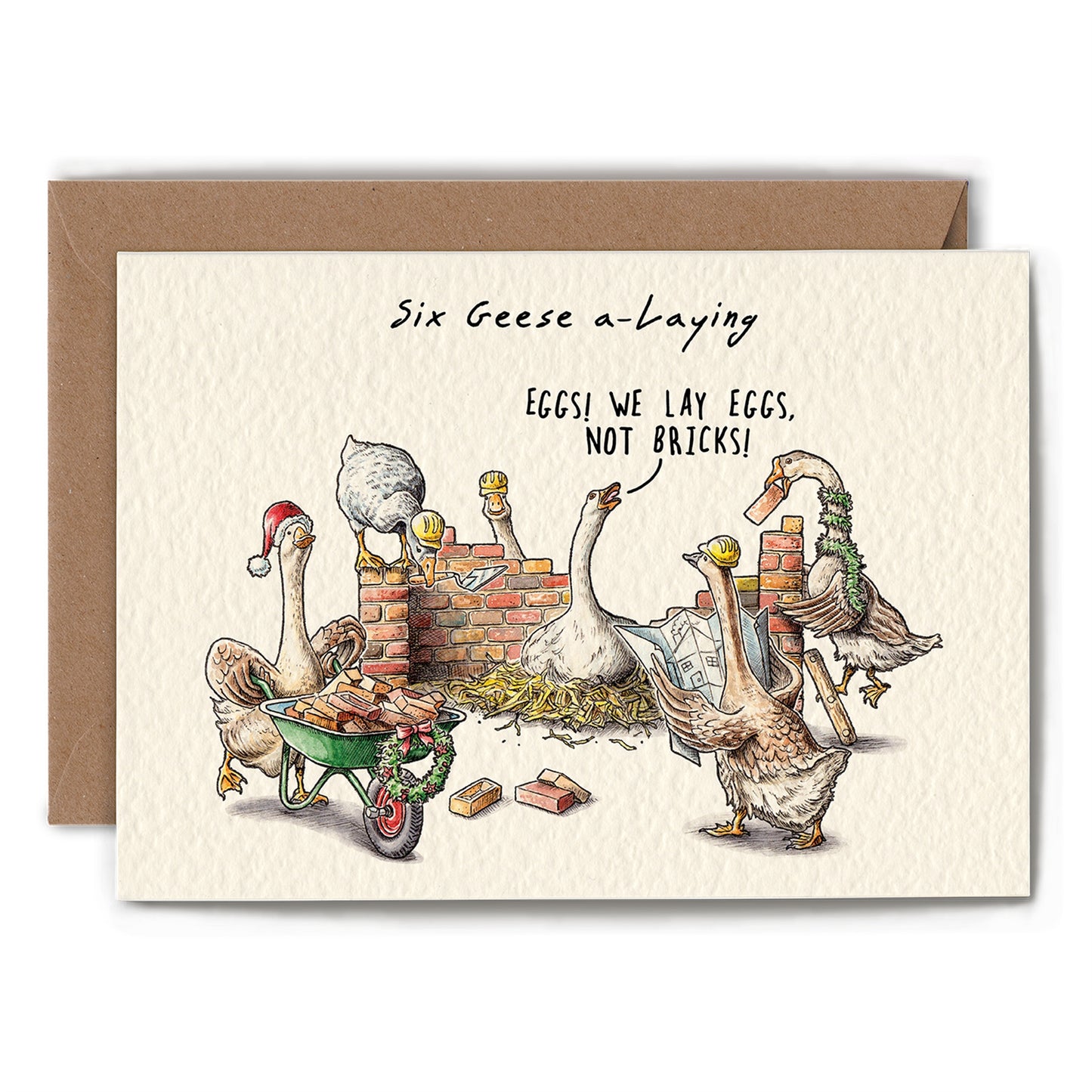 Six Geese A-Laying Card