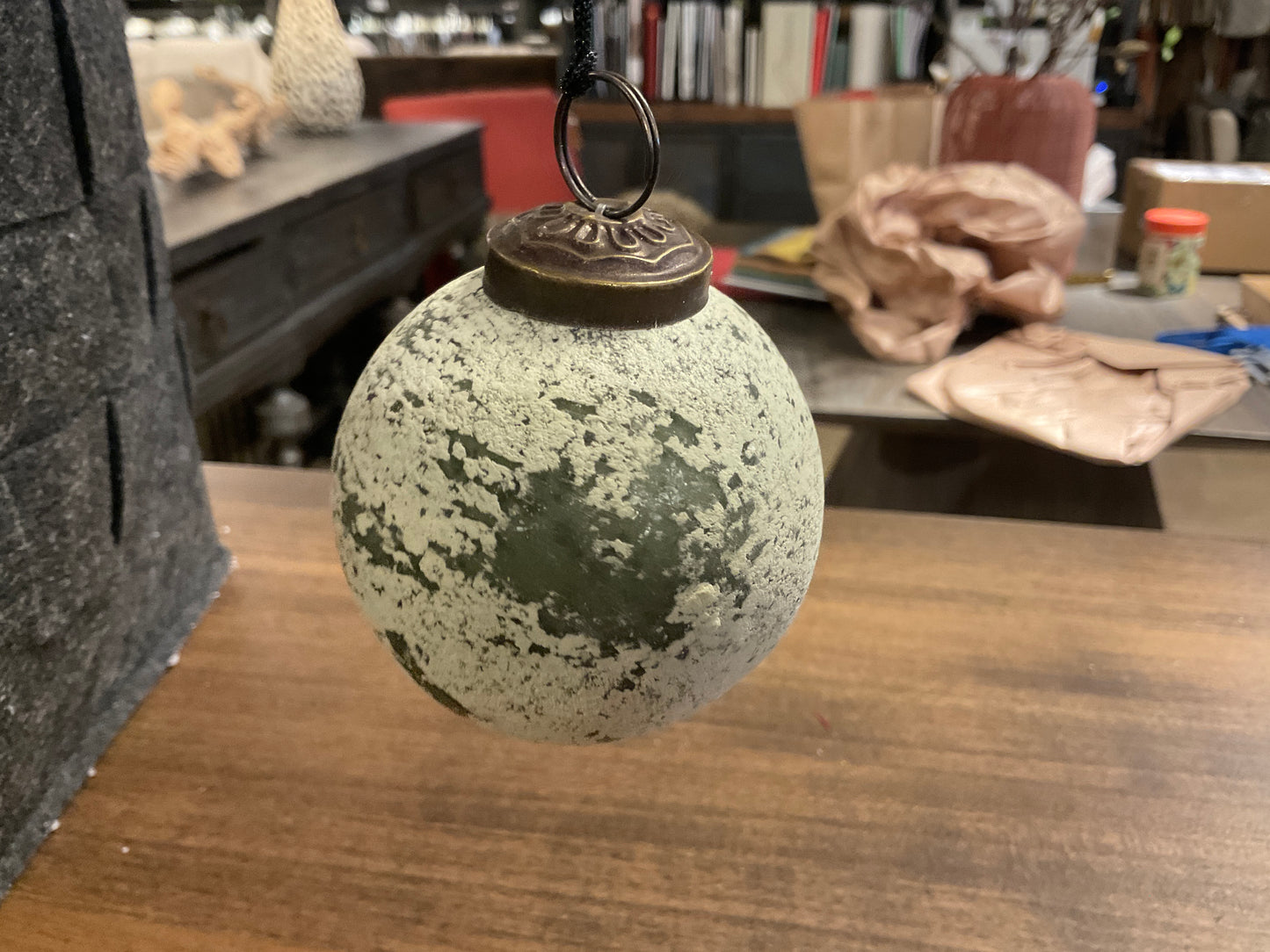 Green/Cream 3” Ornament