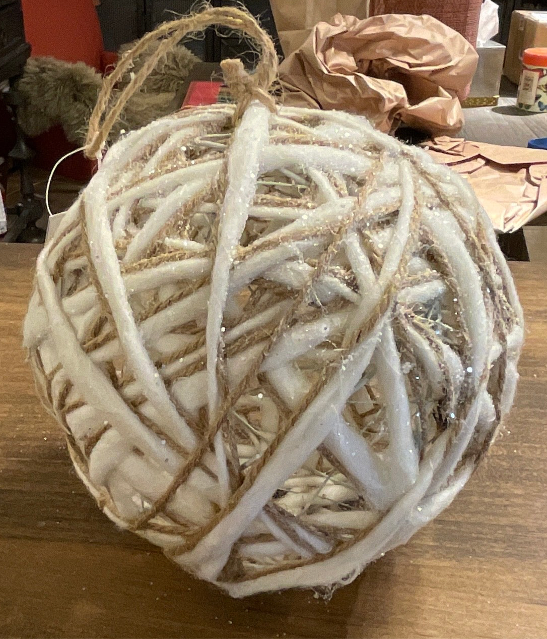 String & Glitter 6” Ornament