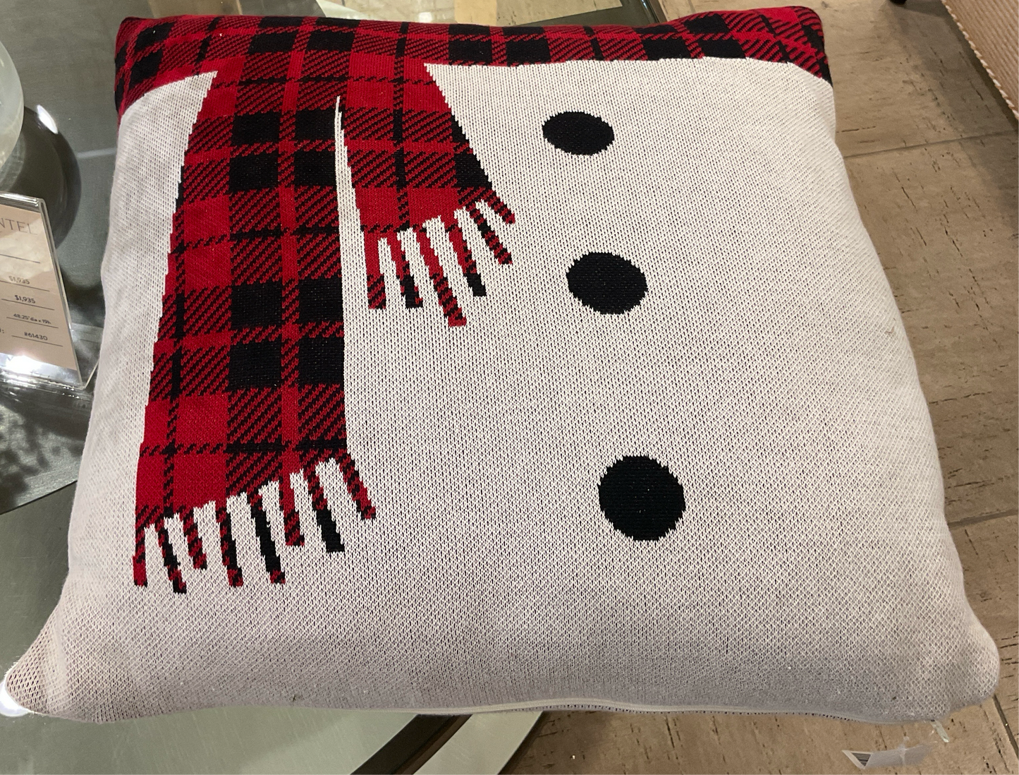 Scarf & Button Pillow