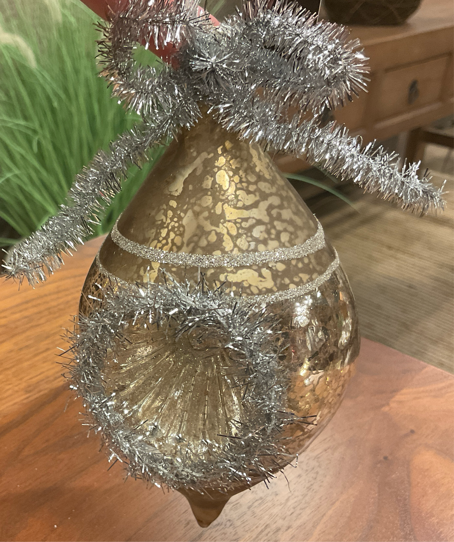 Gold/Silver Mercury Glass Ornament