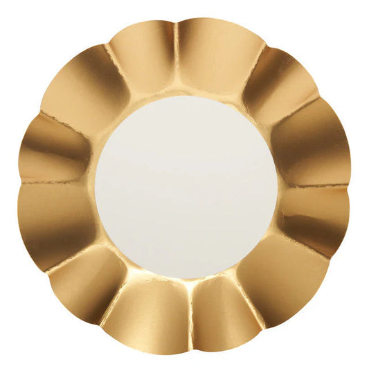 Appetizer/Dessert Bowl Gold & White/ 8 pk