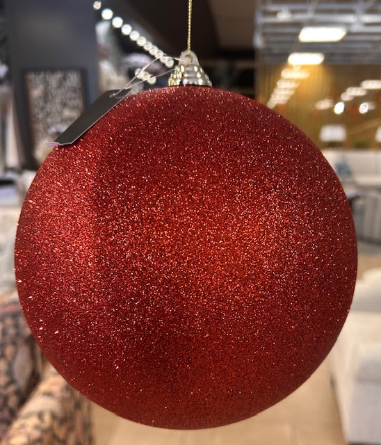 Red Sparkle Ornament Lg