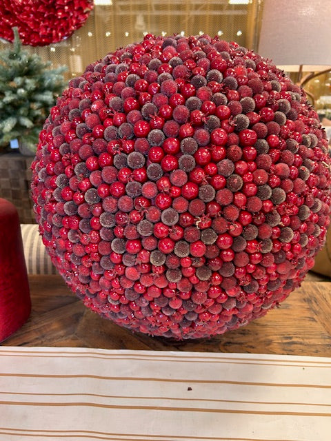 Wood Button Ball Ornament