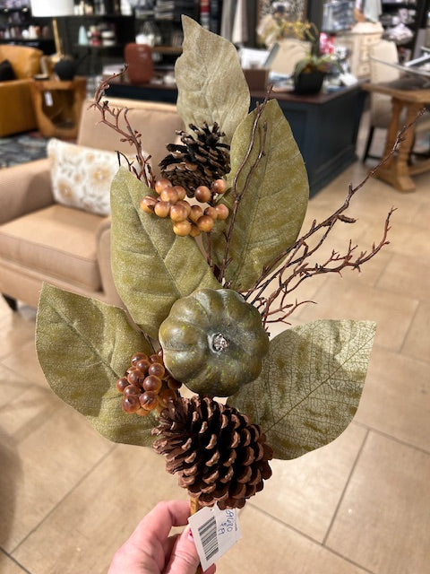 Pumpkin & Pine Cone Stem