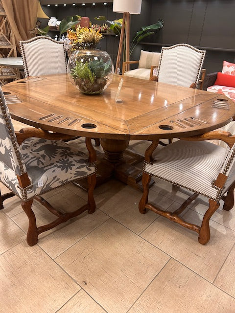 Square to Round Game Table