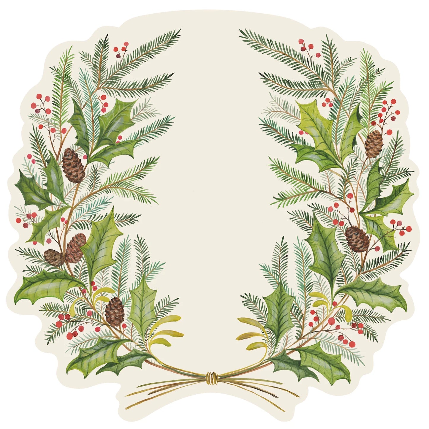 Die Cut Christmas Sprigs Placemat - 12 Sheets