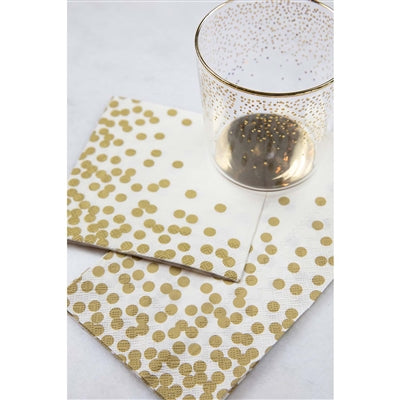 Gold Confetti Guest Napkin- 16 pk