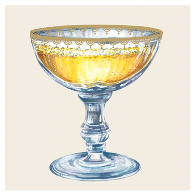 Champagne Coupe Cocktail Napkin- 20 pk