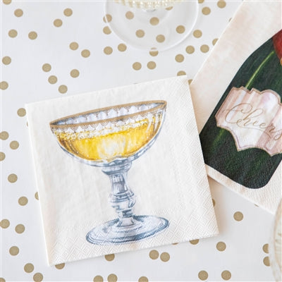 Champagne Coupe Cocktail Napkin- 20 pk