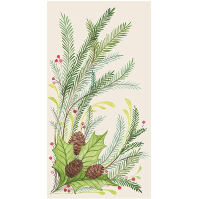 Christmas Sprigs Guest Napkin - pack of 16