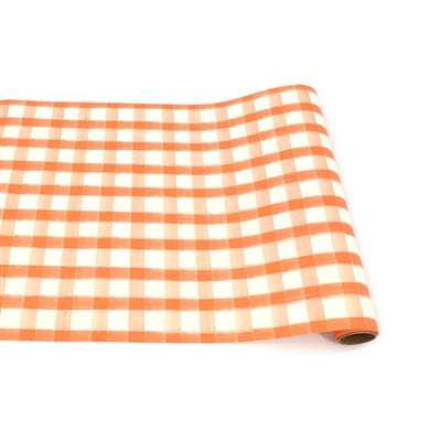 Orange Painted Check Runner- 20" x 25'