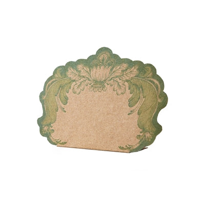Moss Fable Toile Place Card- 12pk