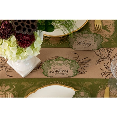 Moss Fable Toile Place Card- 12pk