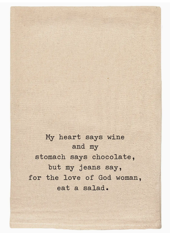 Eat a Salad Tea Towel
