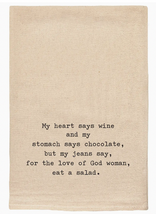 Eat a Salad Tea Towel
