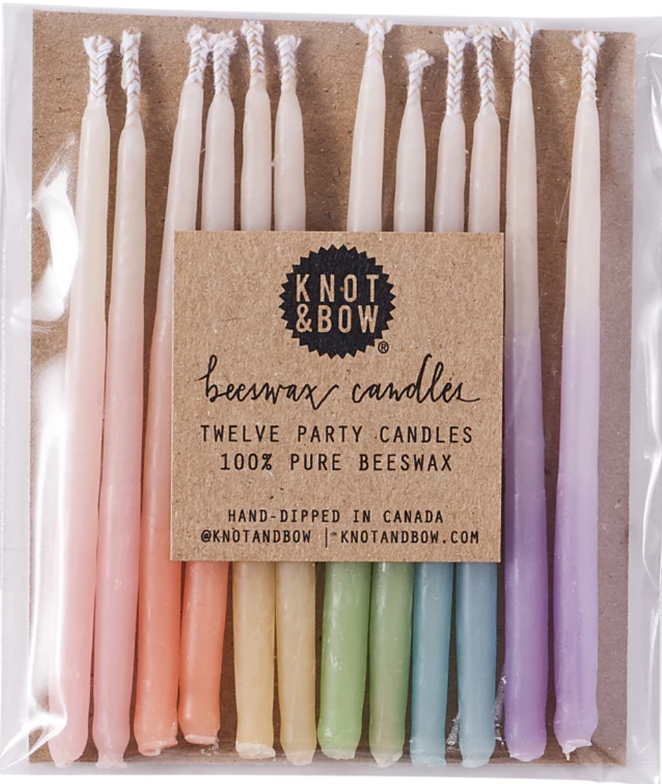 Ombre Beeswax Birthday Candles