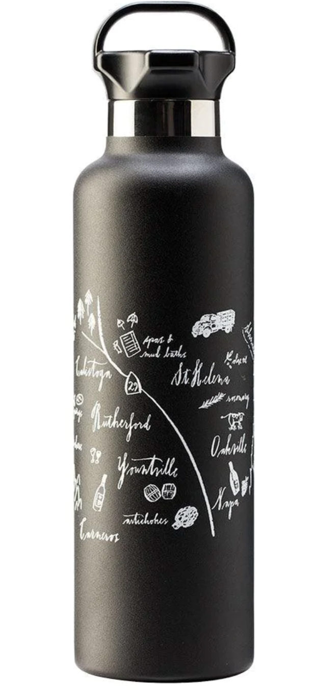 Napa Valley Calligraphy Water Bottle