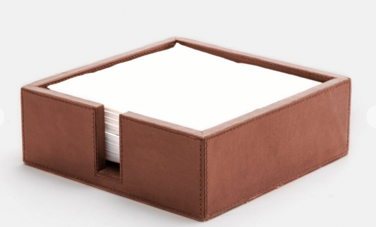 Tobacco Leather Cocktail Napkin Tray