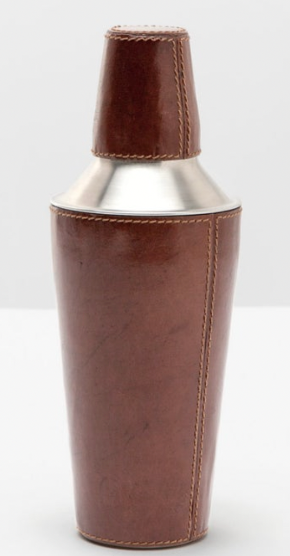 Tobacco Leather Cocktail Shaker