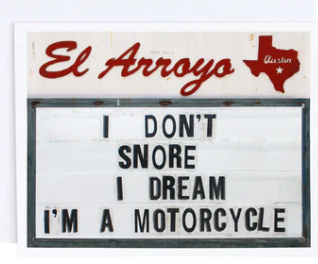 Motorcycle Dreams Greeting Card