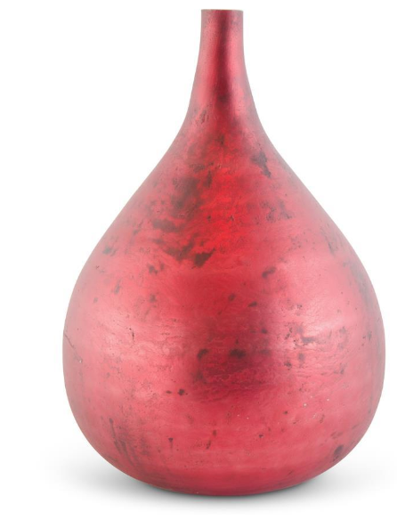 19". Matte Red Vase