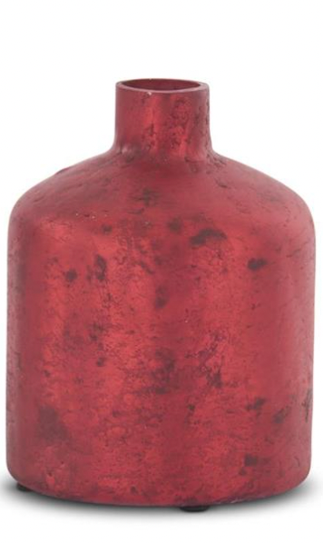 10"  Matte Red Vase