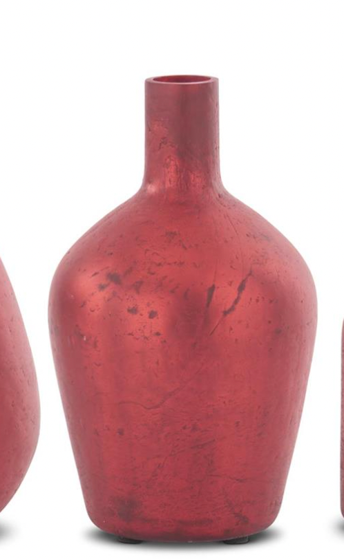 12"  Matte Red Vase